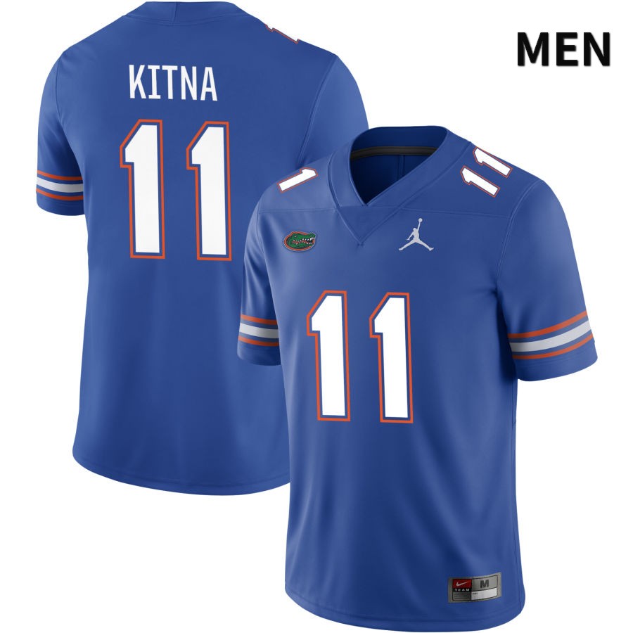 NCAA Florida Gators Jalen Kitna Men's #11 Jordan Brand Royal 2022 NIL Stitched Authentic College Football Jersey YRB3164TW